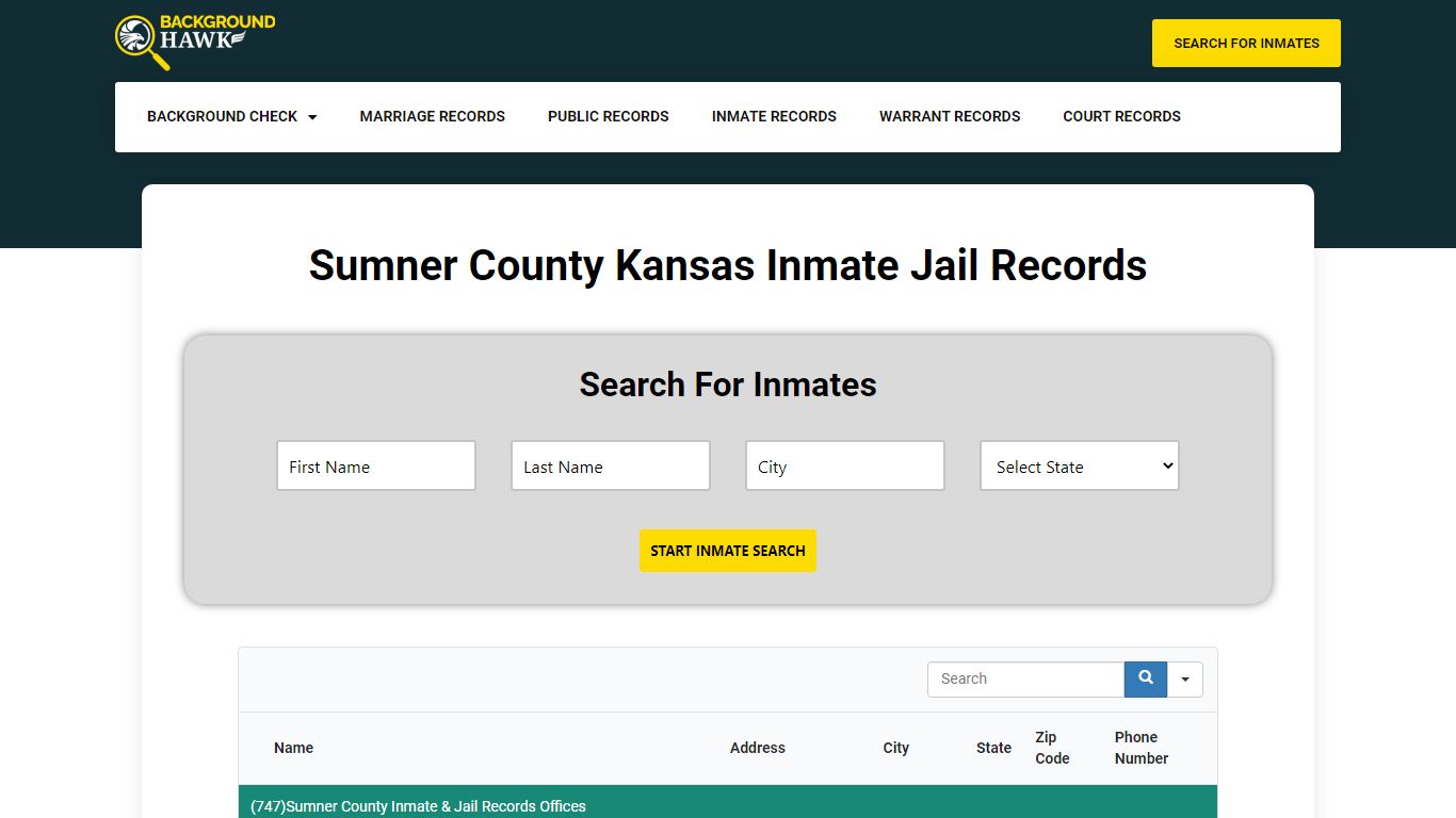 Inmate Jail Records in Sumner County , Kansas